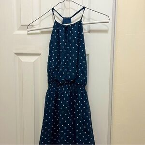 Abercrombie and Fitch Polka Dots Halter High Low Chiffon Dress Small
